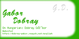 gabor dobray business card